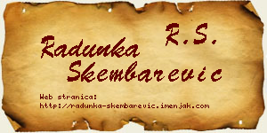 Radunka Škembarević vizit kartica